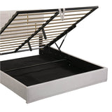 2-Piece Queen Upholstered Platform Bed With Ottoman Storage - Omega Lifestyles