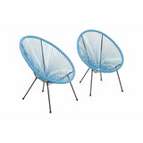 2 - Piece Weather - Resistant Steel Outdoor Lounge Chairs Set - Serenova - Omega Lifestyles