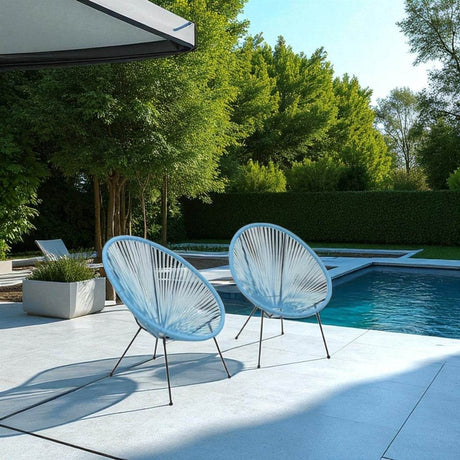 2 - Piece Weather - Resistant Steel Outdoor Lounge Chairs Set - Serenova - Omega Lifestyles