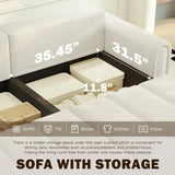 3-In-1 Convertible Teddy Fabric Sleeper Sofa Bed - Omega Lifestyles