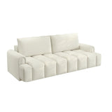 3-In-1 Convertible Teddy Fabric Sleeper Sofa Bed - Omega Lifestyles