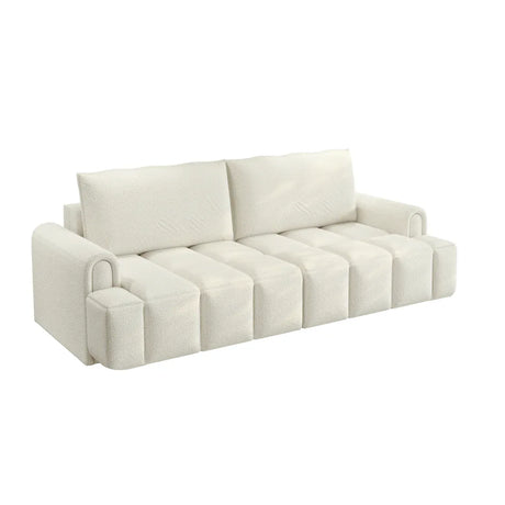 3-In-1 Convertible Teddy Fabric Sleeper Sofa Bed - Omega Lifestyles