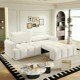 3-In-1 Convertible Teddy Fabric Sleeper Sofa Bed - Omega Lifestyles