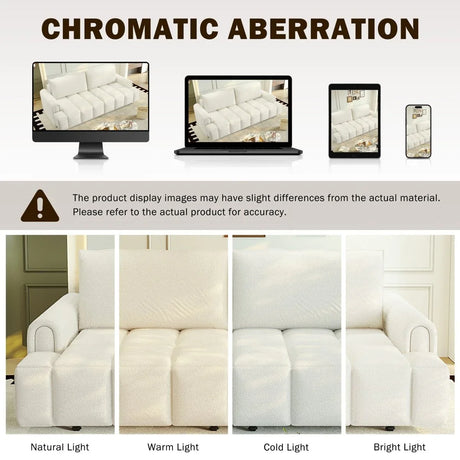 3-In-1 Convertible Teddy Fabric Sleeper Sofa Bed - Omega Lifestyles