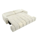 3-In-1 Convertible Teddy Fabric Sleeper Sofa Bed - Omega Lifestyles