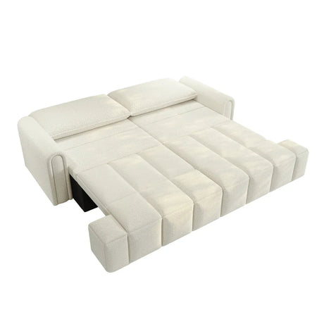 3-In-1 Convertible Teddy Fabric Sleeper Sofa Bed - Omega Lifestyles