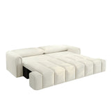 3-In-1 Convertible Teddy Fabric Sleeper Sofa Bed - Omega Lifestyles