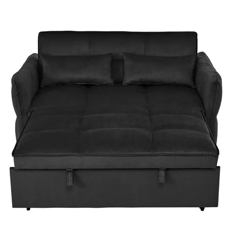 3-in-1 Convertible Velvet Sofa Bed With Reclining Backrest - Omega Lifestyles