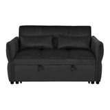 3-in-1 Convertible Velvet Sofa Bed With Reclining Backrest - Omega Lifestyles