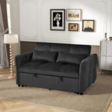 3-in-1 Convertible Velvet Sofa Bed With Reclining Backrest - Omega Lifestyles