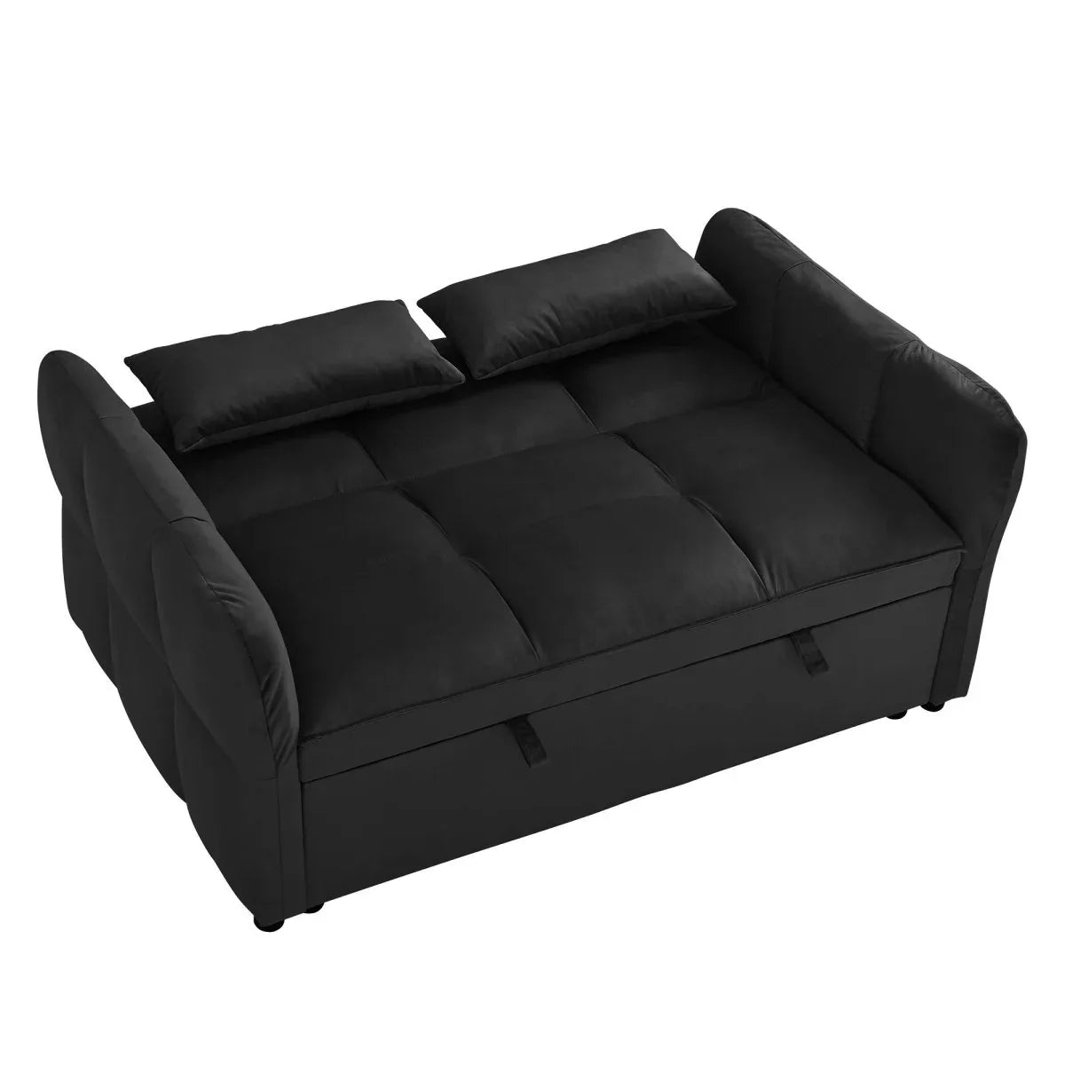 3-in-1 Convertible Velvet Sofa Bed With Reclining Backrest - Omega Lifestyles