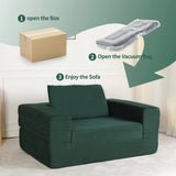 3-in-1 Corduroy Memory Foam Folding Sofa Bed - Omega Lifestyles