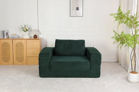 3-in-1 Corduroy Memory Foam Folding Sofa Bed - Omega Lifestyles