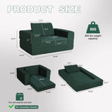 3-in-1 Corduroy Memory Foam Folding Sofa Bed - Omega Lifestyles