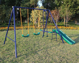 3-in-1 Kids Swing Set With Slide And Glider - Omega Lifestyles