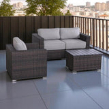 3 - Person Coastal Outdoor Seating Set With Cushions - Serenova - Omega Lifestyles