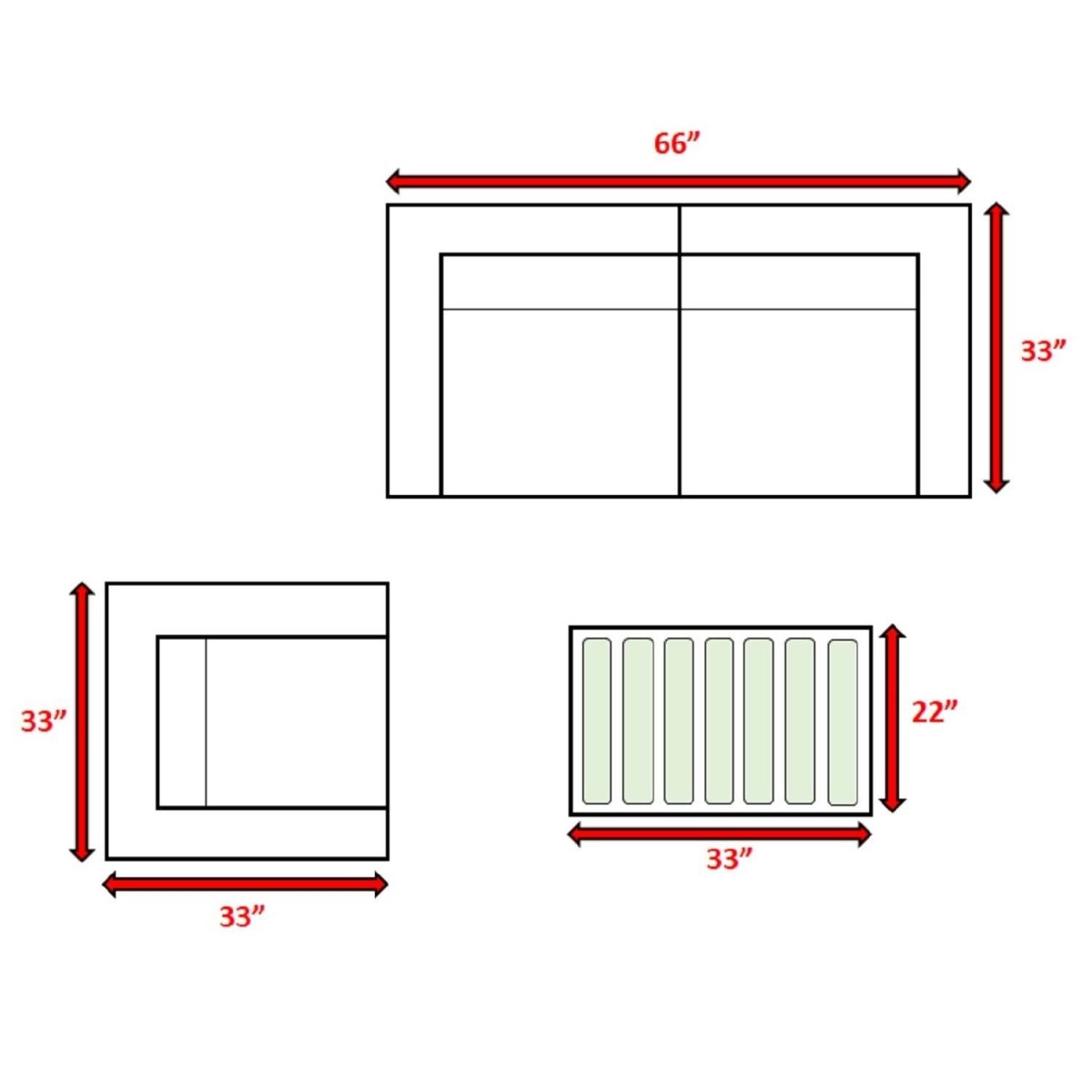 3 - Person Coastal Outdoor Seating Set With Cushions - Serenova - Omega Lifestyles