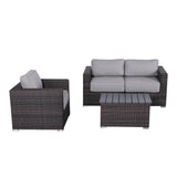 3 - Person Coastal Outdoor Seating Set With Cushions - Serenova - Omega Lifestyles