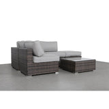 3 - Piece Brown Wicker Outdoor Seating Group With Cushions - Serenova - Omega Lifestyles