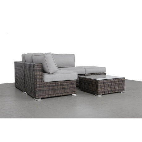 3 - Piece Brown Wicker Outdoor Seating Group With Cushions - Serenova - Omega Lifestyles