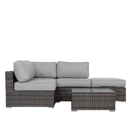 3 - Piece Brown Wicker Outdoor Seating Group With Cushions - Serenova - Omega Lifestyles