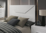 3-Piece Contemporary White Gloss Bedroom Set With LED - Omega Lifestyles