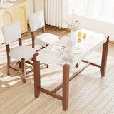 3-Piece Faux Marble Counter Height Dining Table Set - Omega Lifestyles