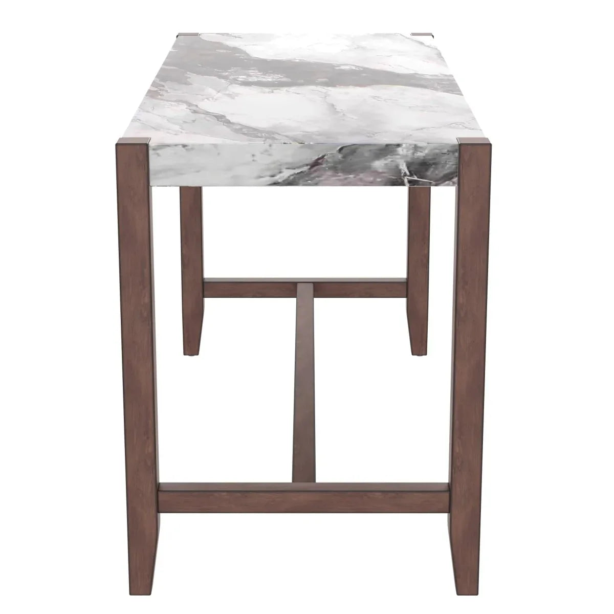 3-Piece Faux Marble Counter Height Dining Table Set - Omega Lifestyles