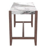3-Piece Faux Marble Counter Height Dining Table Set - Omega Lifestyles