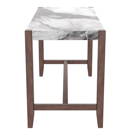 3-Piece Faux Marble Counter Height Dining Table Set - Omega Lifestyles
