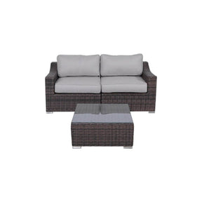 3-Piece Fully Assembled Patio Rattan Conversation Set With Cushions - Omega Lifestyles