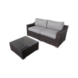 3 - Piece Fully Assembled Patio Rattan Conversation Set With Cushions - Serenova - Omega Lifestyles