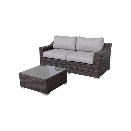 3 - Piece Fully Assembled Patio Rattan Conversation Set With Cushions - Serenova - Omega Lifestyles