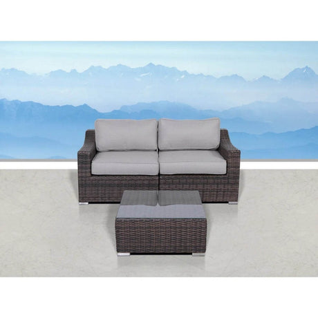 3 - Piece Fully Assembled Patio Rattan Conversation Set With Cushions - Serenova - Omega Lifestyles