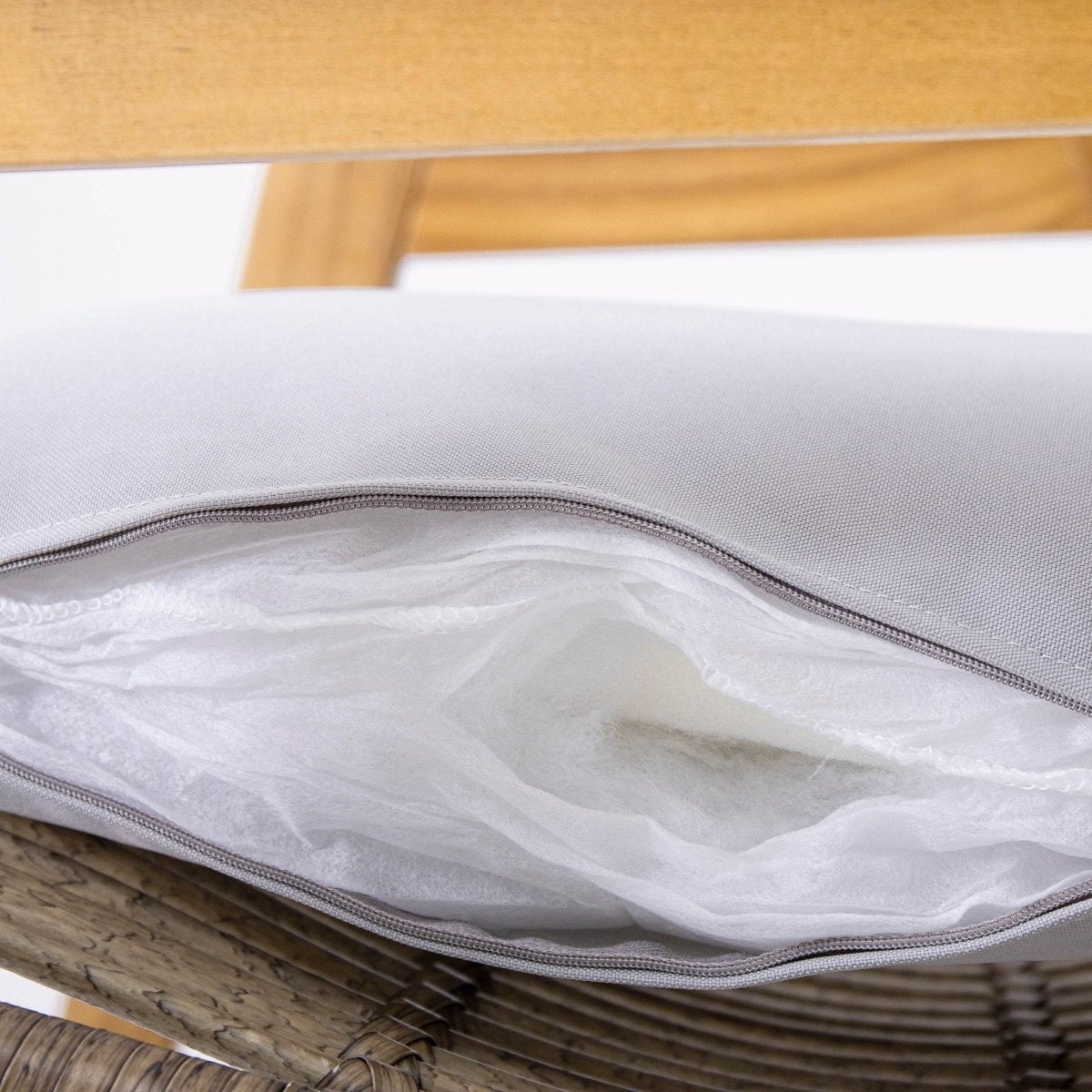 3-Piece Outdoor Acacia Wood Lounge Set With Cushions - Omega Lifestyles