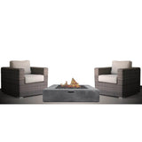 3 - Piece Patio Rattan Furniture Set With Fire Pit - Serenova - Omega Lifestyles