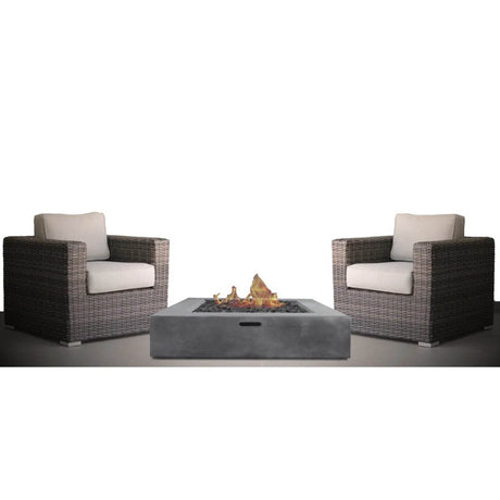 3 - Piece Patio Rattan Furniture Set With Fire Pit - Serenova - Omega Lifestyles