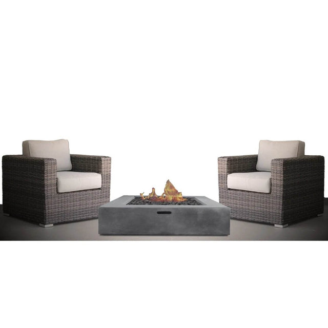 3 - Piece Patio Rattan Furniture Set With Fire Pit - Serenova - Omega Lifestyles