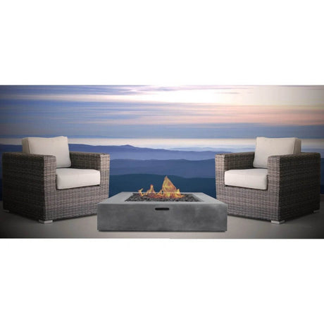 3 - Piece Patio Rattan Furniture Set With Fire Pit - Serenova - Omega Lifestyles
