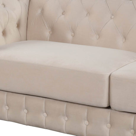 3-Piece Velvet Sofa Set With Rubber Wood Legs - Sleep Galleria