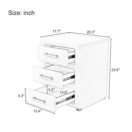 3 Piece Velvet Upholstered Platform Bed Frame Set - Omega Lifestyles