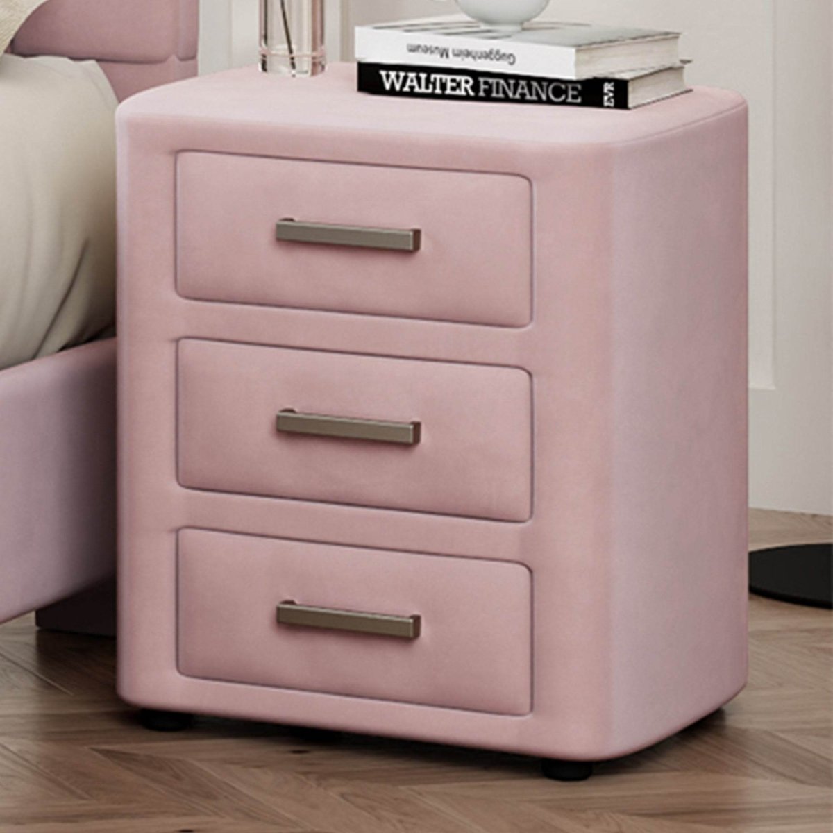 3 Piece Velvet Upholstered Platform Bed Frame Set - Omega Lifestyles