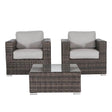 3 - Piece Wicker Rattan Patio Sofa Set With Cushioned Comfort - Serenova - Omega Lifestyles