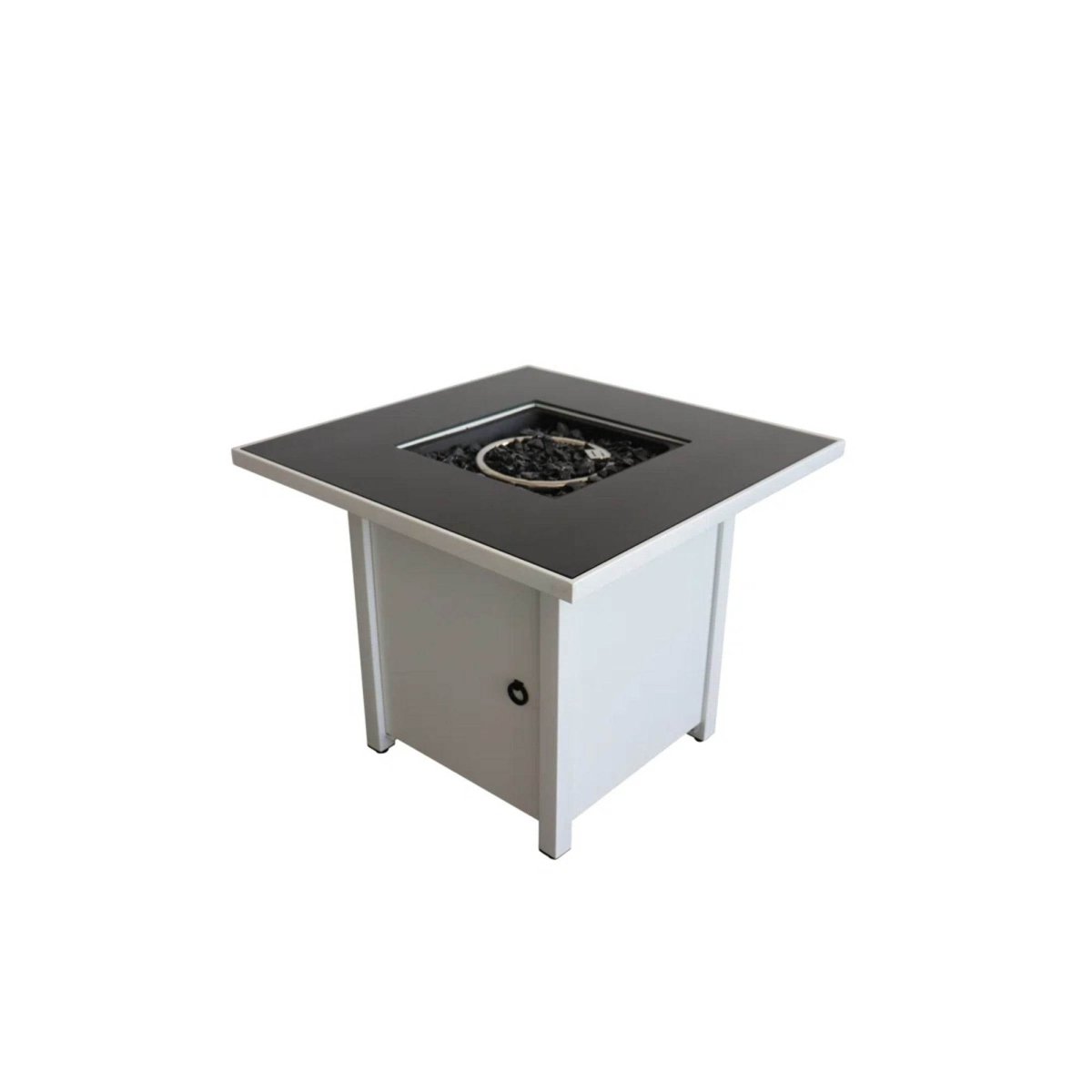 30 - Inch Powder - Coated Stainless Steel Square Fire Pit Table - Serenova - Omega Lifestyles