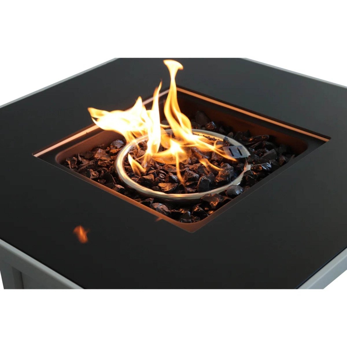 30 - Inch Powder - Coated Stainless Steel Square Fire Pit Table - Serenova - Omega Lifestyles