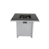 30 - Inch Powder - Coated Stainless Steel Square Fire Pit Table - Serenova - Omega Lifestyles