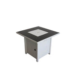 30 - Inch Powder - Coated Stainless Steel Square Fire Pit Table - Serenova - Omega Lifestyles