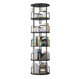 360-Degree 5-Tier Rotating MDF And Iron Bookshelf - Omega Lifestyles