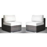 4 - Person Brown Wicker Rattan Patio Lounge Set With Cushions - Serenova - Omega Lifestyles