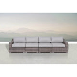 4 - Piece Fully Assembled Rattan Wicker Sectional Seating Set - Serenova - Omega Lifestyles